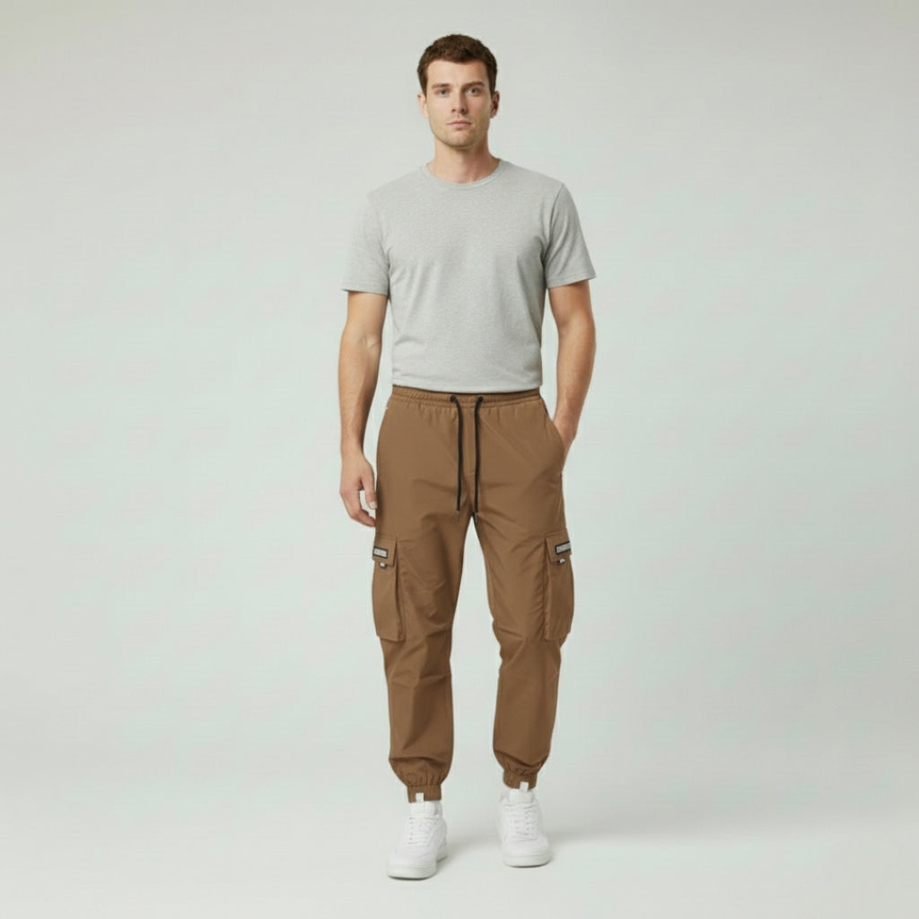 THEO Drawstring Cargo Pants With Pockets