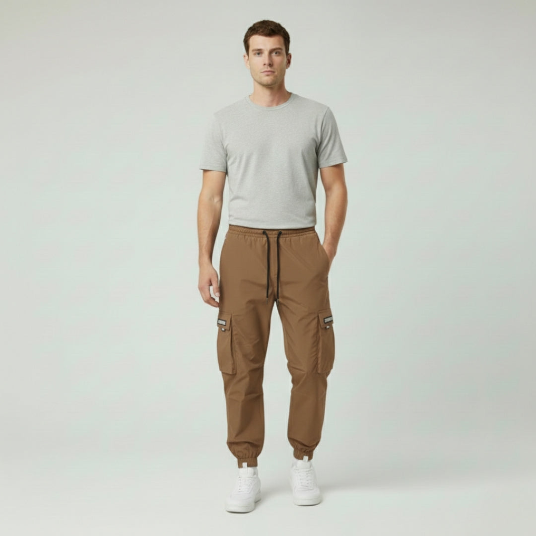 THEO Drawstring Cargo Pants With Pockets