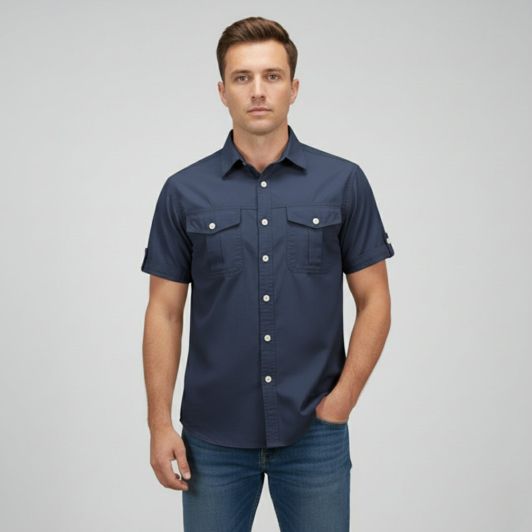 THEO Short Sleeve Button Up Shirt