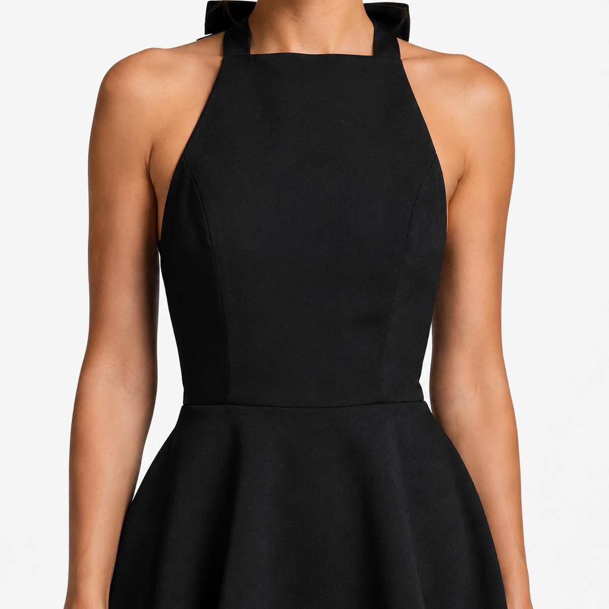 VALENNA Backless Halter Mini Dress
