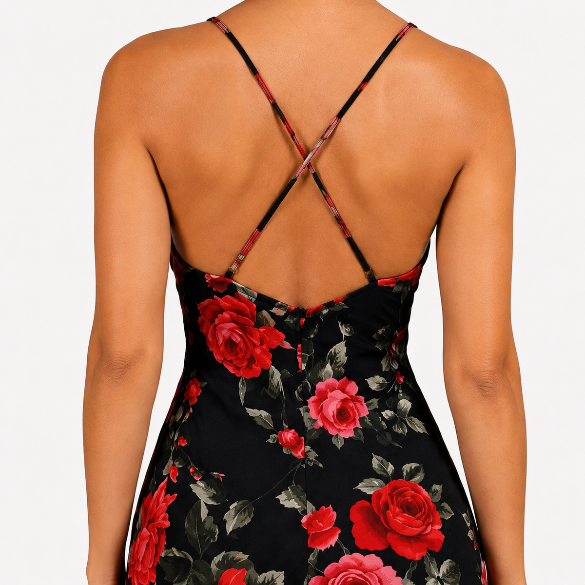 VALENNA Floral Spaghetti Maxi Dress