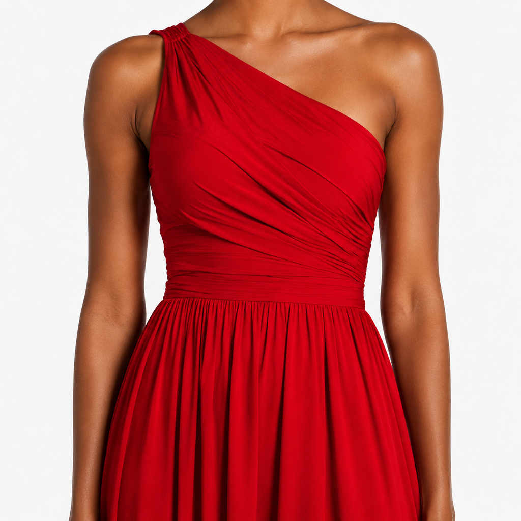 VALENTINA Asymmetrical One-Shoulder Maxi Dress