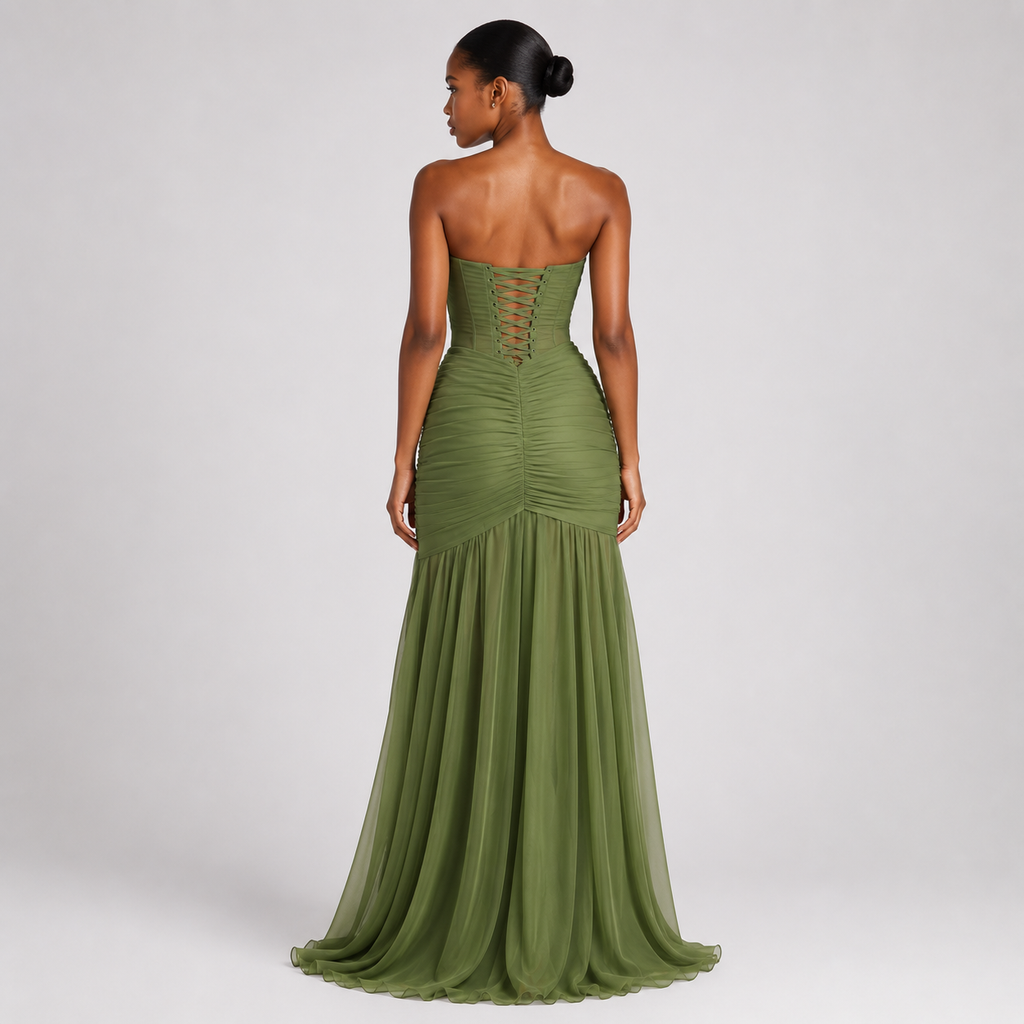 VALENTINA Backless Sweetheart Maxi Dress