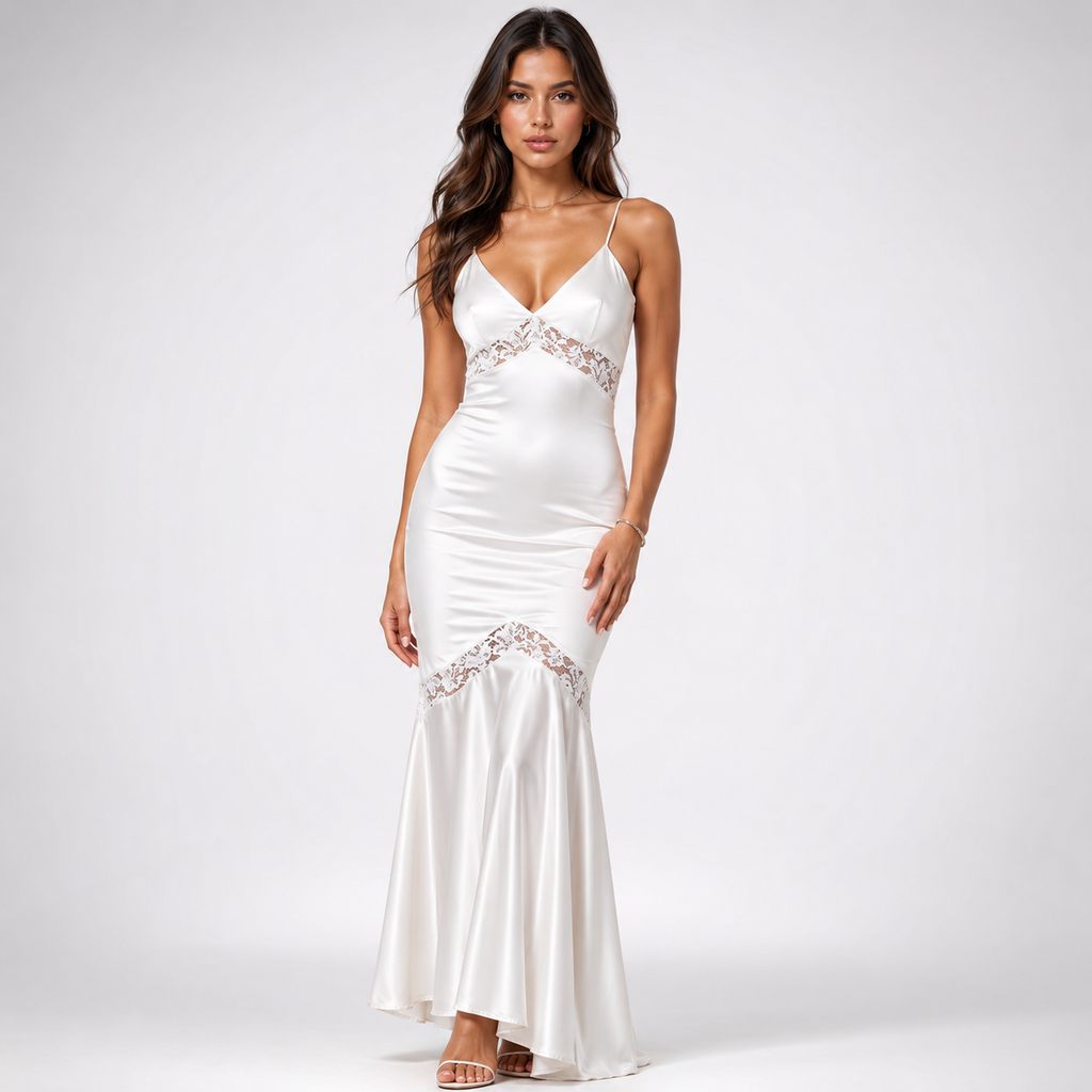 VALERIA Backless Lace Maxi Dress
