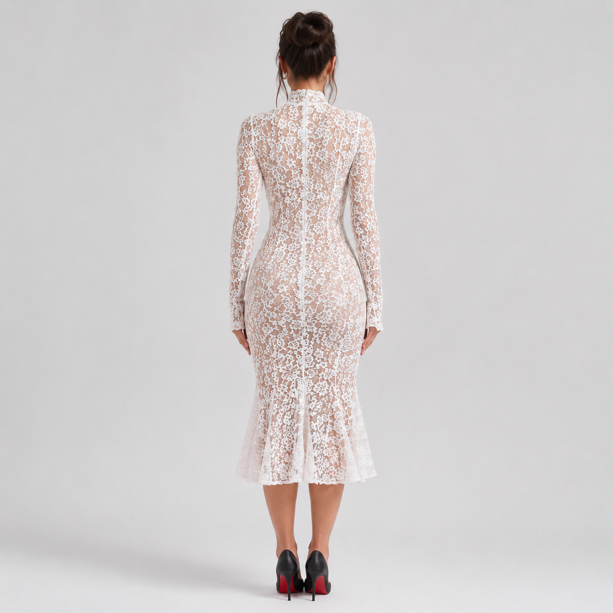 VERENA Long Sleeve Midi Dress