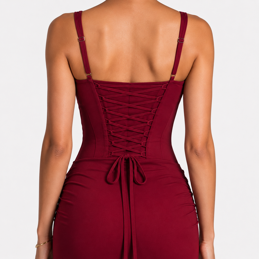 VICTORIA Corset Bodycon Maxi Dress