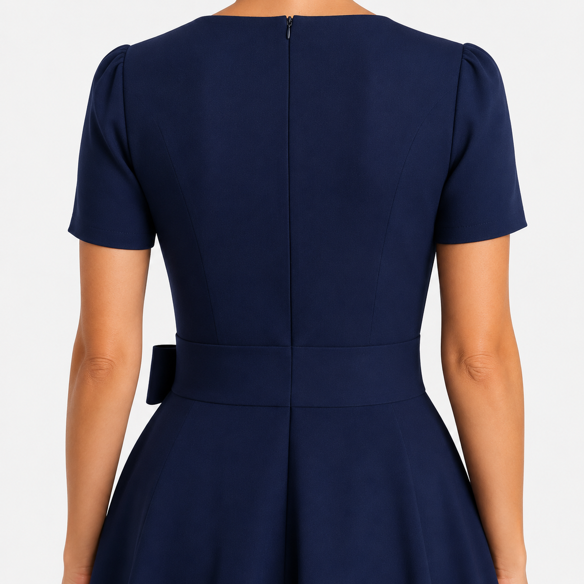 VIVIENNE Square Neck Midi Dress