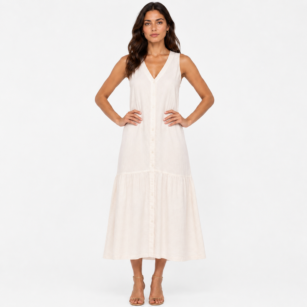 WILLA Pocketed Silky-Soft Midi Dress
