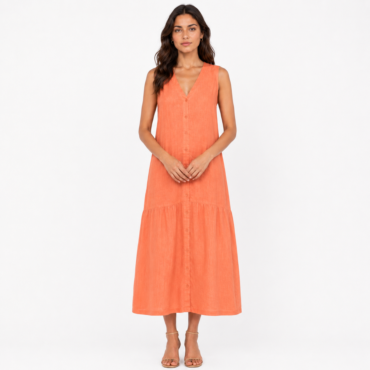 WILLA Pocketed Silky-Soft Midi Dress