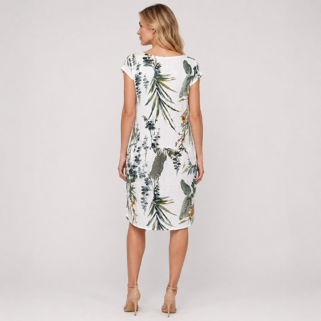 ZAFIRA Fluid Printed Midi Dress