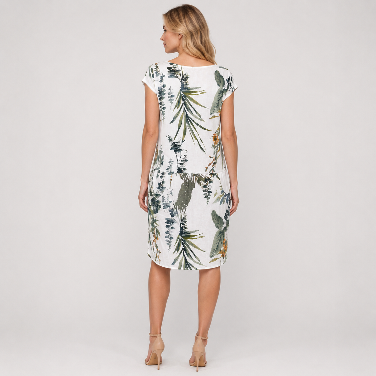 ZAFIRA Fluid Printed Midi Dress