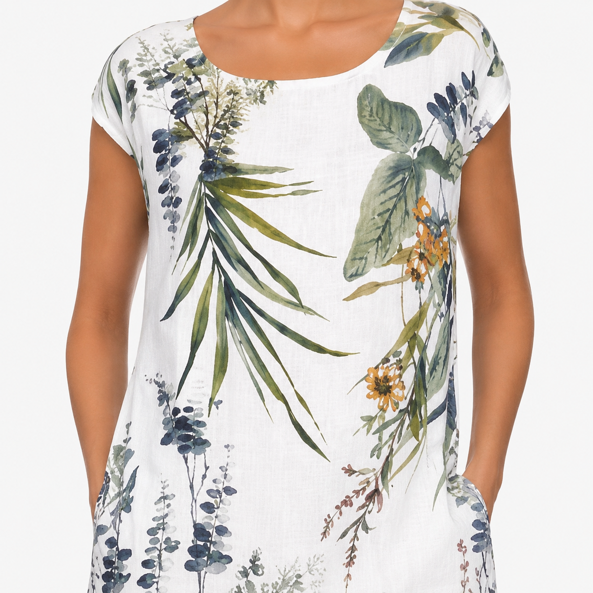 ZAFIRA Fluid Printed Midi Dress