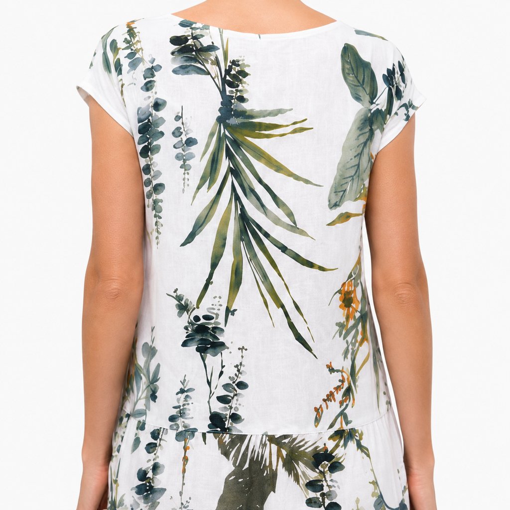 ZAFIRA Fluid Printed Midi Dress
