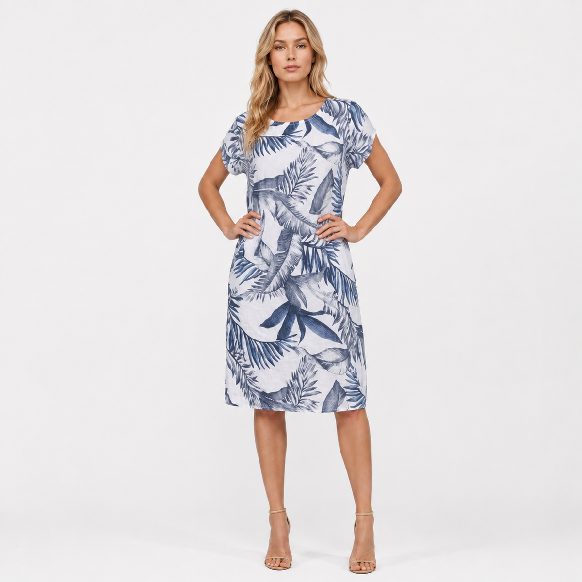 ZAFIRA Fluid Printed Midi Dress