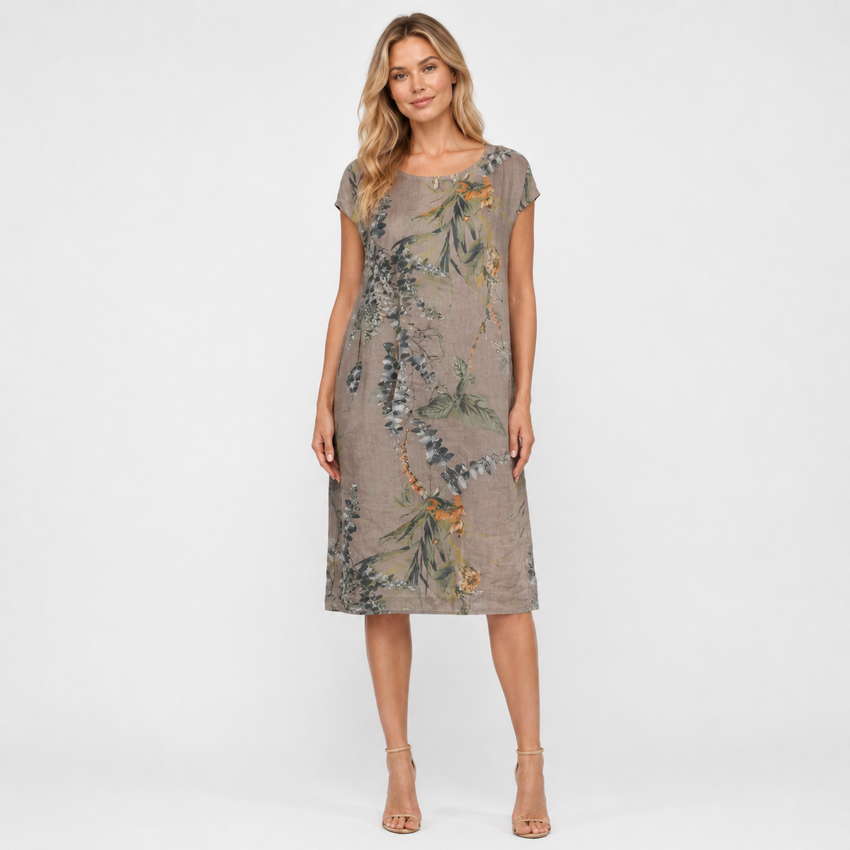 ZAFIRA Fluid Printed Midi Dress