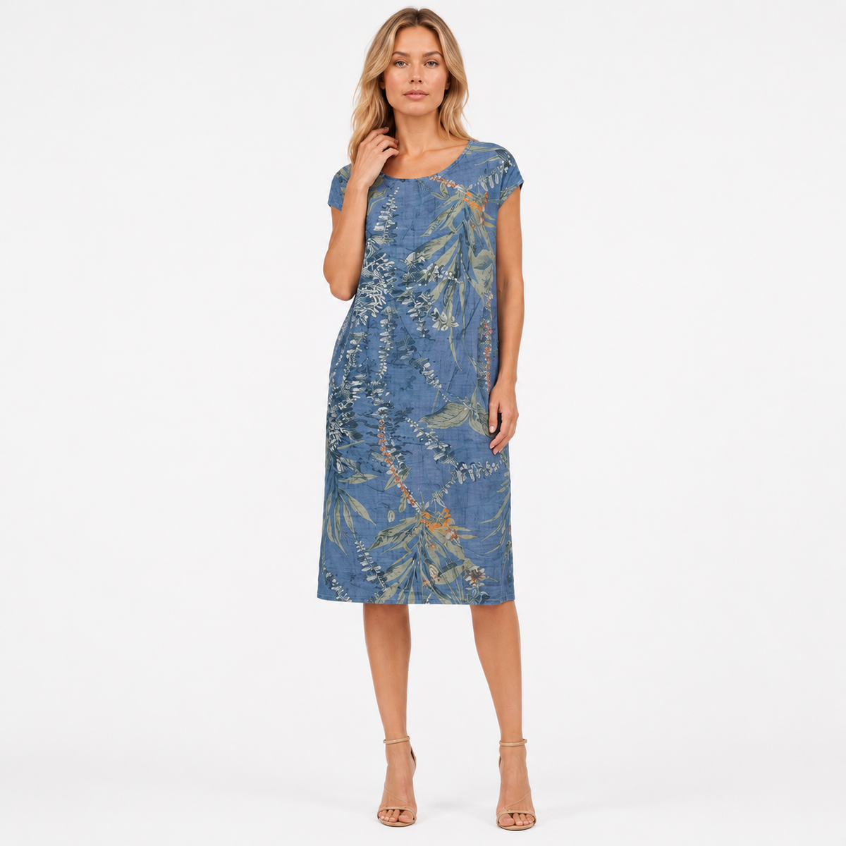 ZAFIRA Fluid Printed Midi Dress