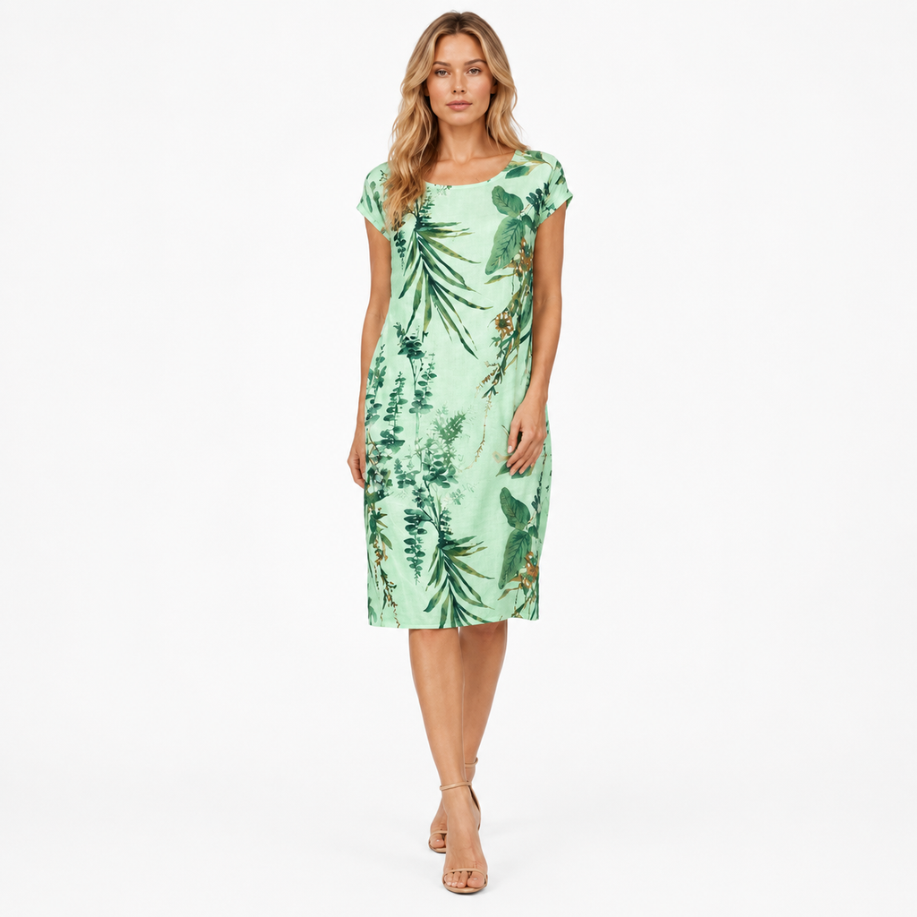 ZAFIRA Fluid Printed Midi Dress