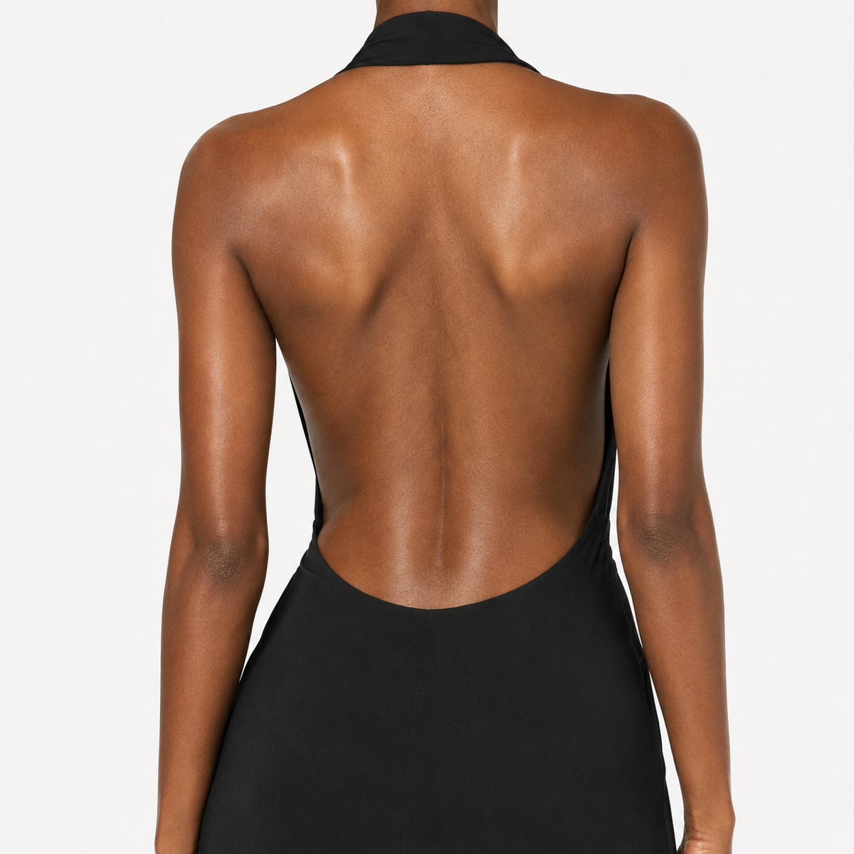 ZARELLE Backless Halter Maxi Dress