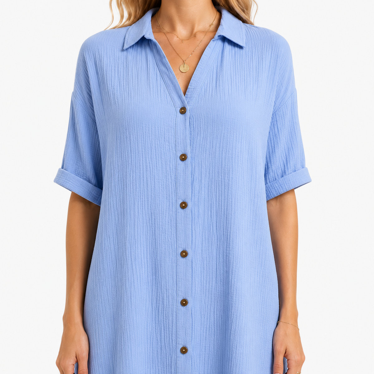 ZÉLIE A-Line Linen Mini Dress