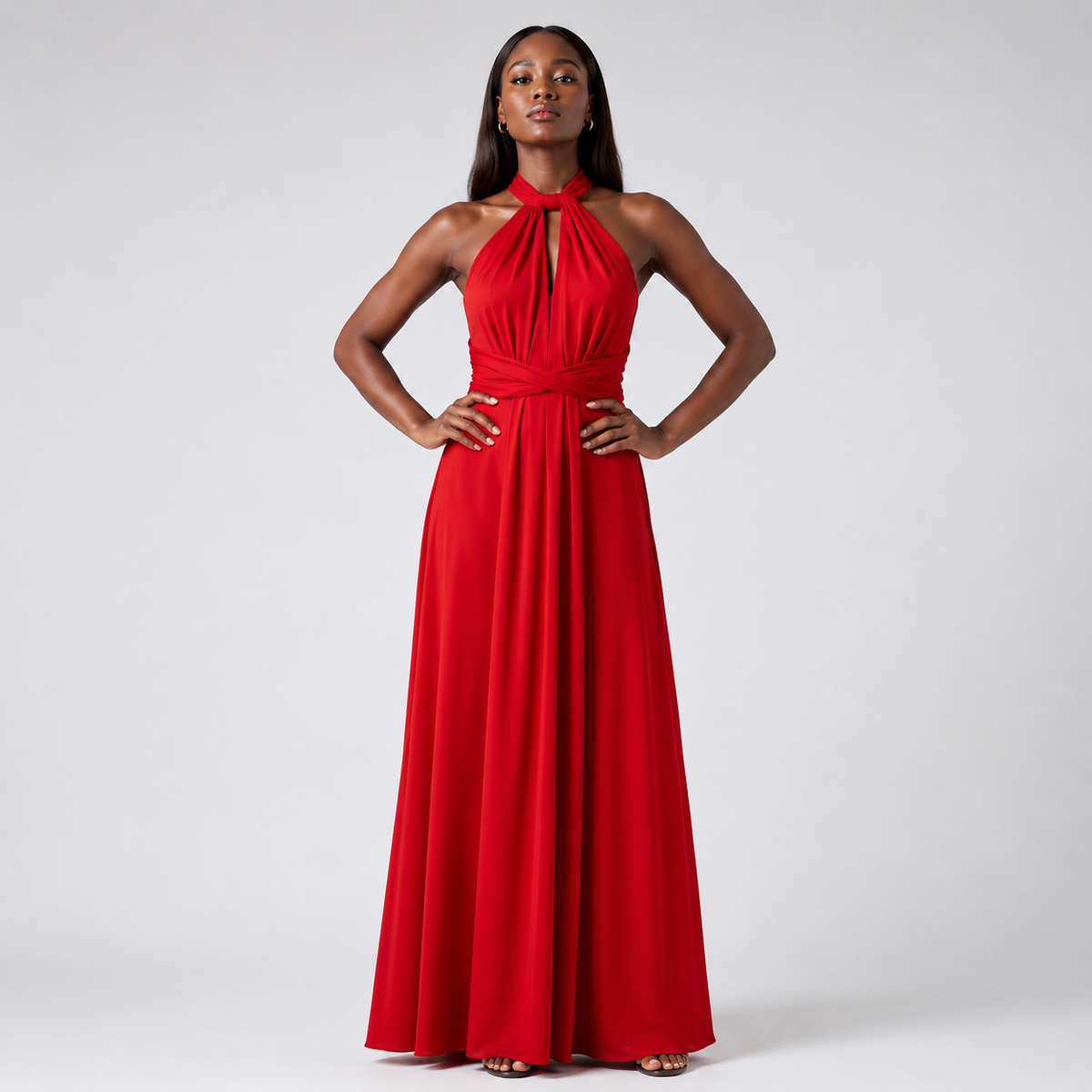 ZELIE Convertible Halter Maxi Dress