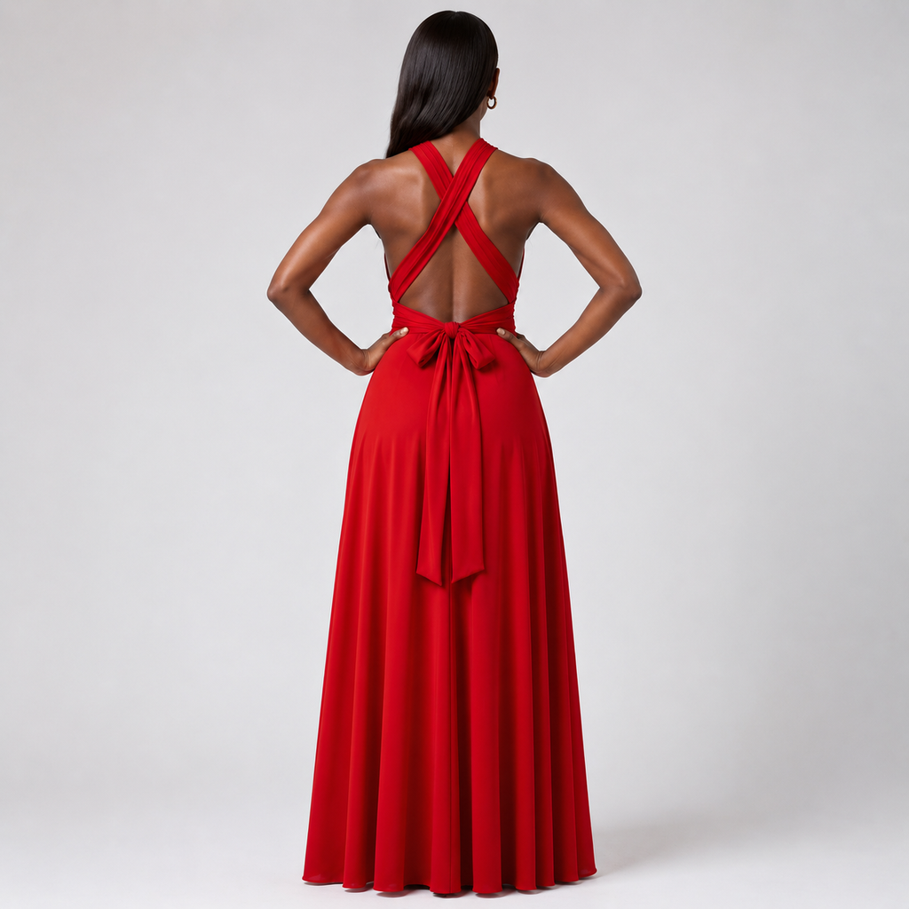ZELIE Convertible Halter Maxi Dress